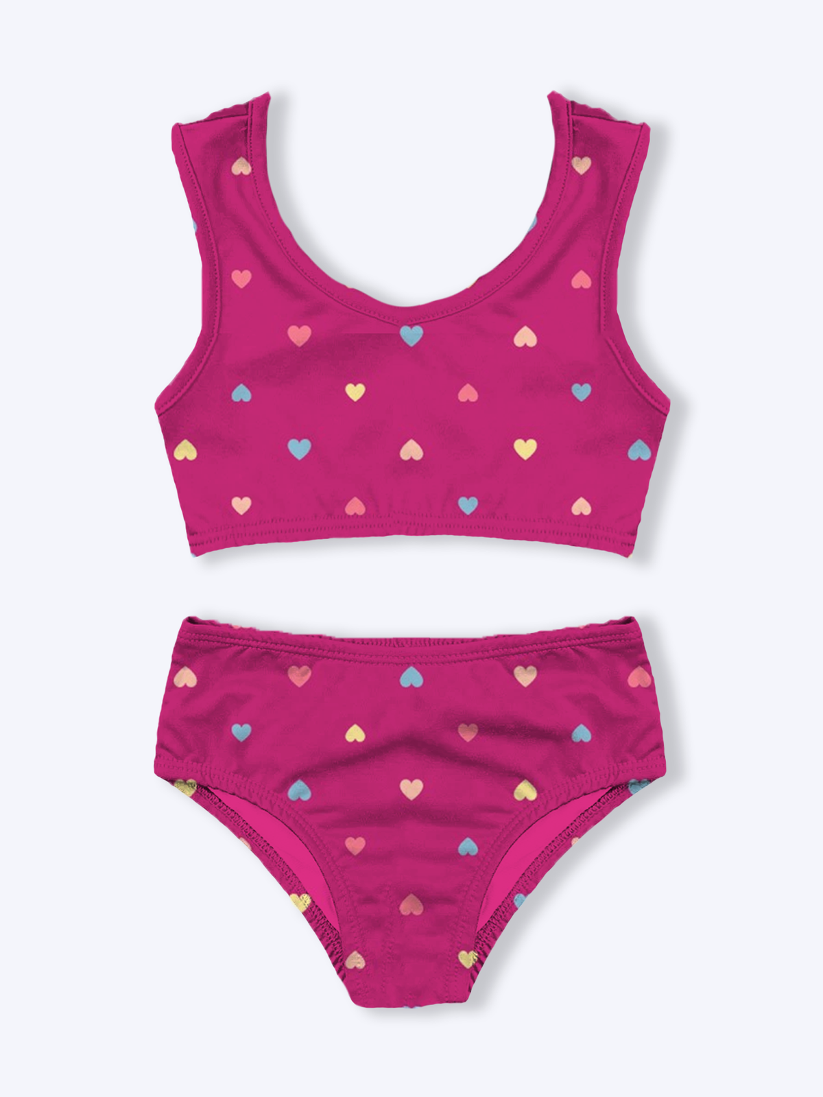 Conjunto Praia Infantil Menina Kit com 3 peças Biquini e Blusa Manga Longa com Proteção UV Feminino 6 ao 14 anos