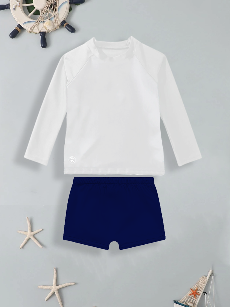 Conjunto Blusa + Sunga Infantil com Proteção UV50 Masculino